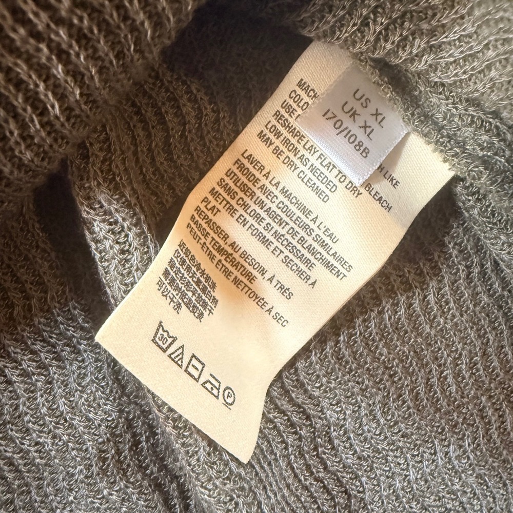 Anthropologie Maeve Olive Green Cowl Neck Tunic Top XL Boho Flowy Cozy - Picture 5 of 10
